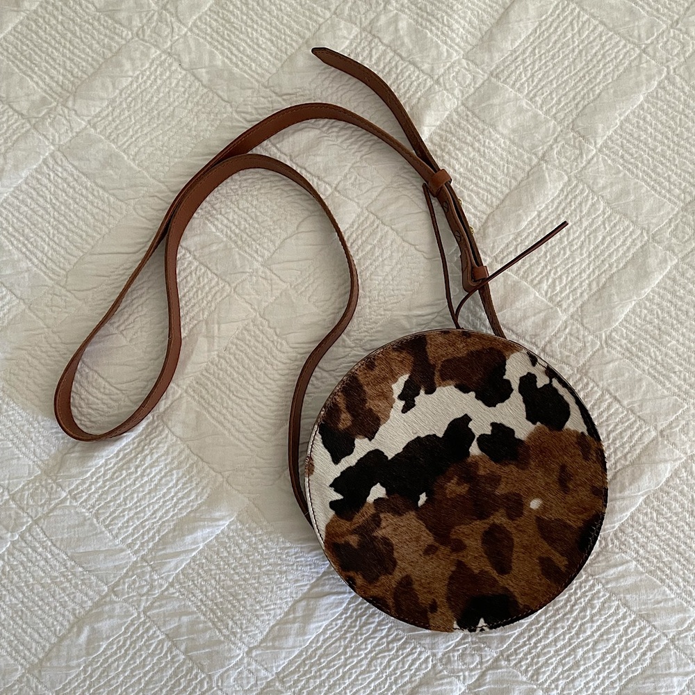 Madewell Simple Circle Crossbody Bag in Calf Hair